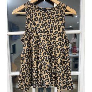 Forever 21 Leopard Print Tiered Tank Top